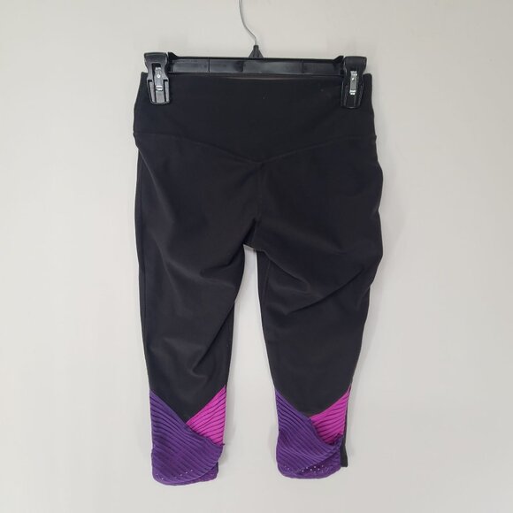 Nike Dri-Fit Women's Cropped Athletic Leggings Black Size XS Workout Athletic - Picture 4 of 7